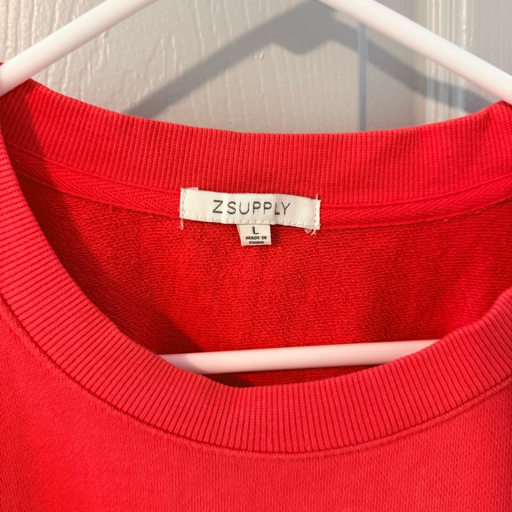 Z Supply red/orange Puff-Sleeve Top - Picture 2 of 3
